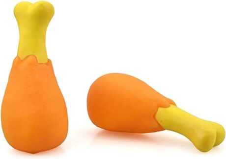 KONIEEJN Dog Toy For Teething Chicken Leg For Puppy Interactive Tug Of War Toy