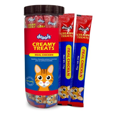 Drools Creamy cat Treats, Real Chicken, 375 gm (Pack of 25)
